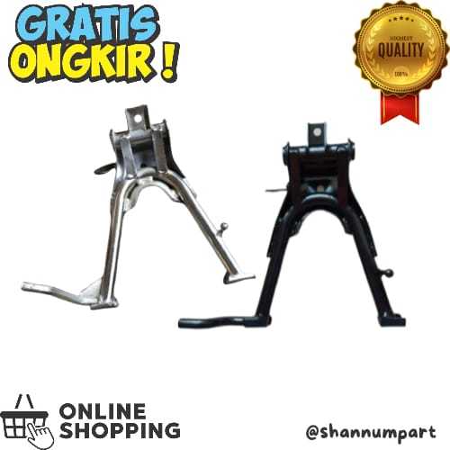 STANDAR JAGRAK MOTOR ASTREA GRAND HITAM DAN CROM