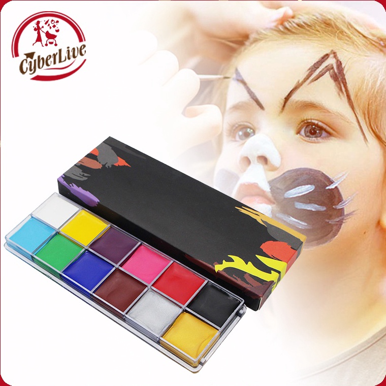 ART S65E 12 Warna Body Face Painting Anak Cat Wajah Painting Makeup Painting Make Up Imagic Hallowee