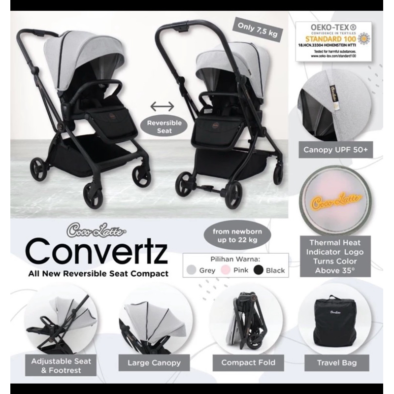 (LOKASI MEDAN SAJA) PRELOVED Stroller Cocolatte Convertz 13107
