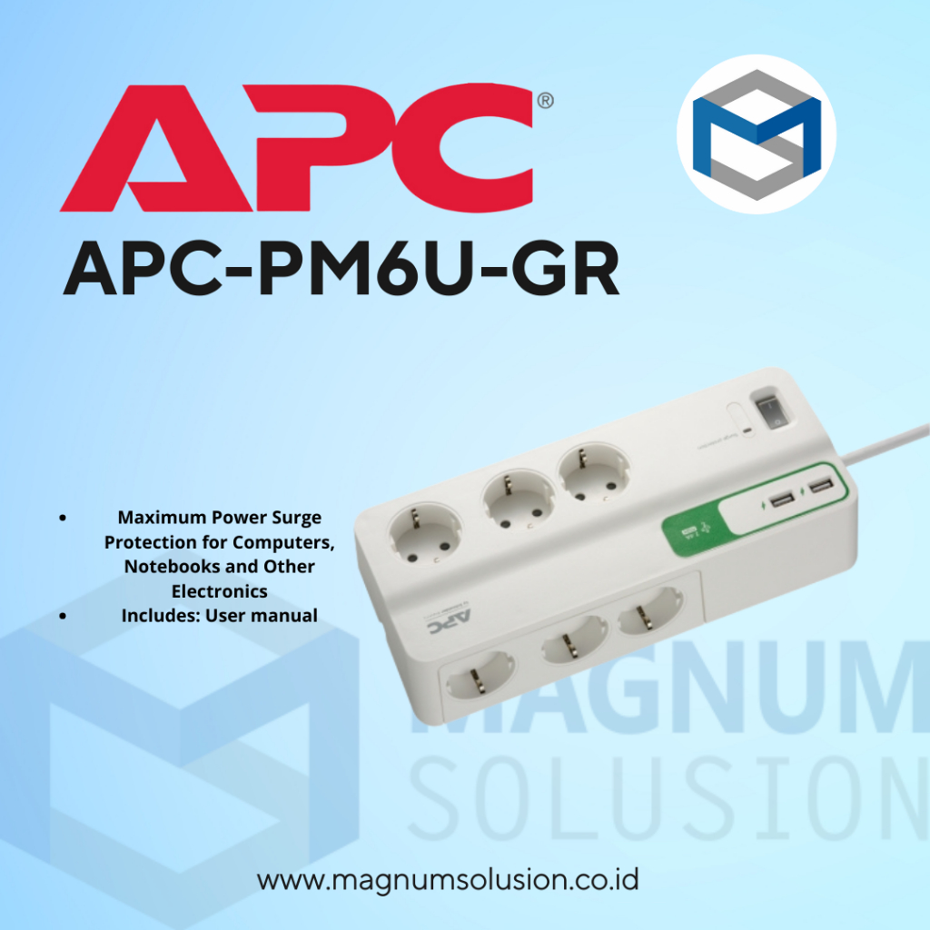 PM6U-GR || STOP KONTAK APC SCHNEIDER Colokan Listrik Anti Petir