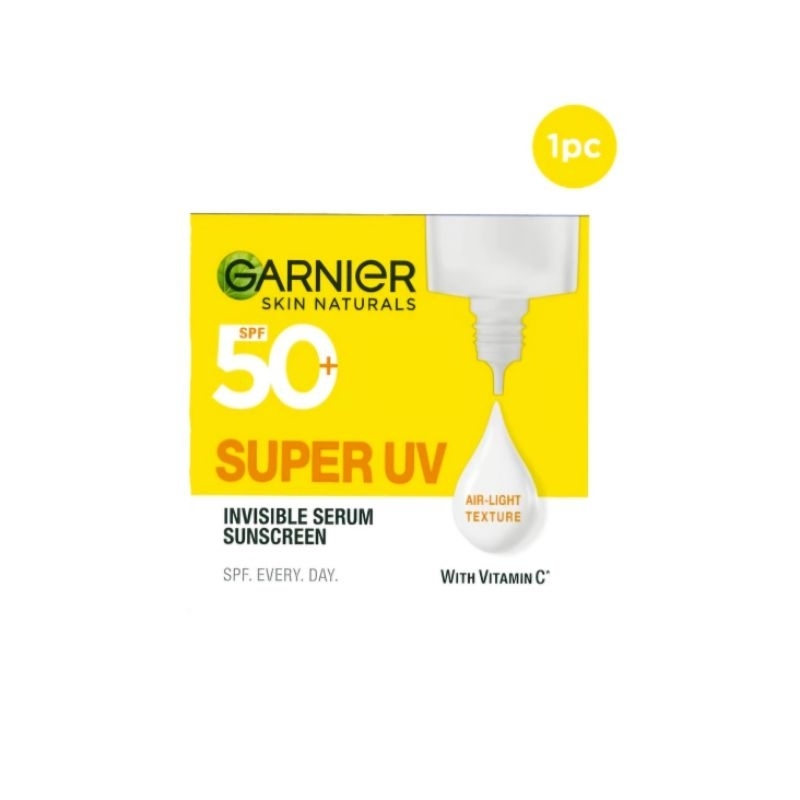 [1,5 ml] Garnier Sunscreen Super UV Invisible Finish Serum Sunscreen SPF 50+ PA++++ Vitamin C 1,5 ml