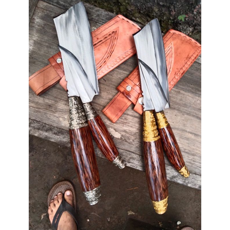 Blakas set ukir gold-silver