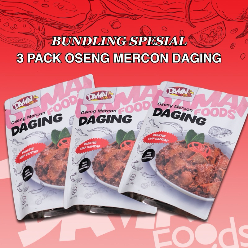 

Paket 3 Oseng Mercon Daging - Damai Foods
