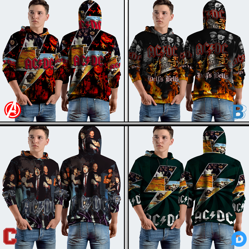 Jumper Hoodie ACDC Rock Band AC DC Hoodie Pullover Fullprint Bahan Polyester Jersey | SKU-1255904