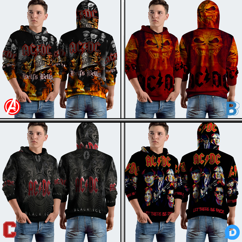 Jumper Hoodie ACDC Rock Band AC DC Hoodie Pullover Fullprint Bahan Polyester Jersey | SKU-1255908