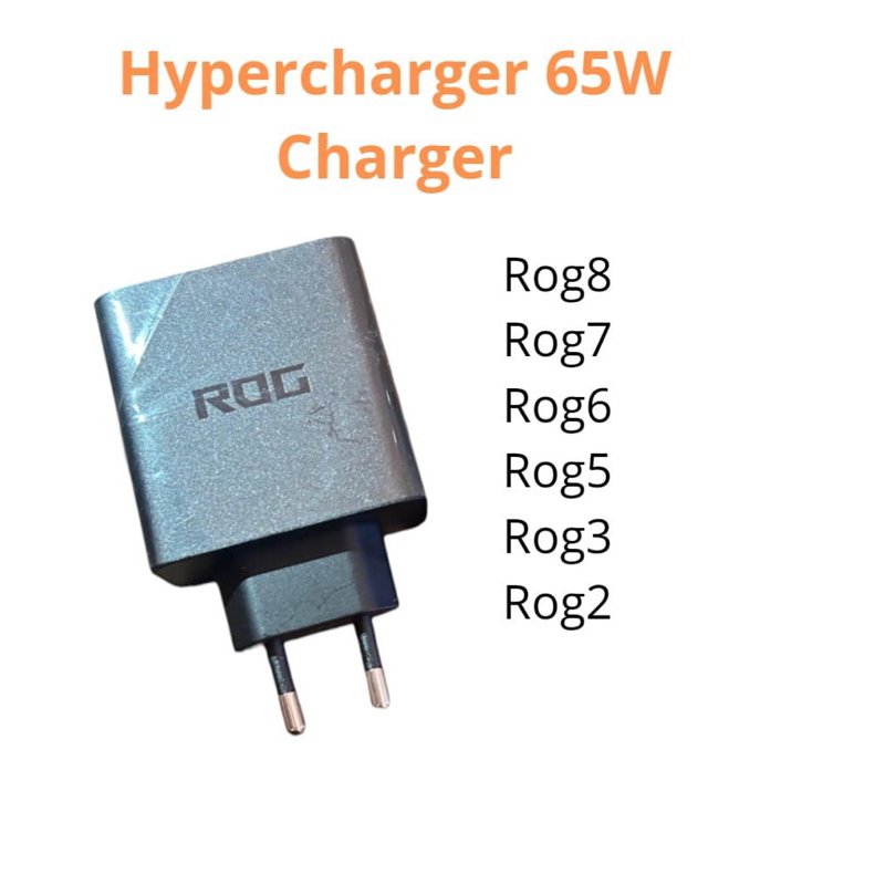 Hypercharging 65W rog phone 5/6/7/8 CHARGER support semua tipe rog