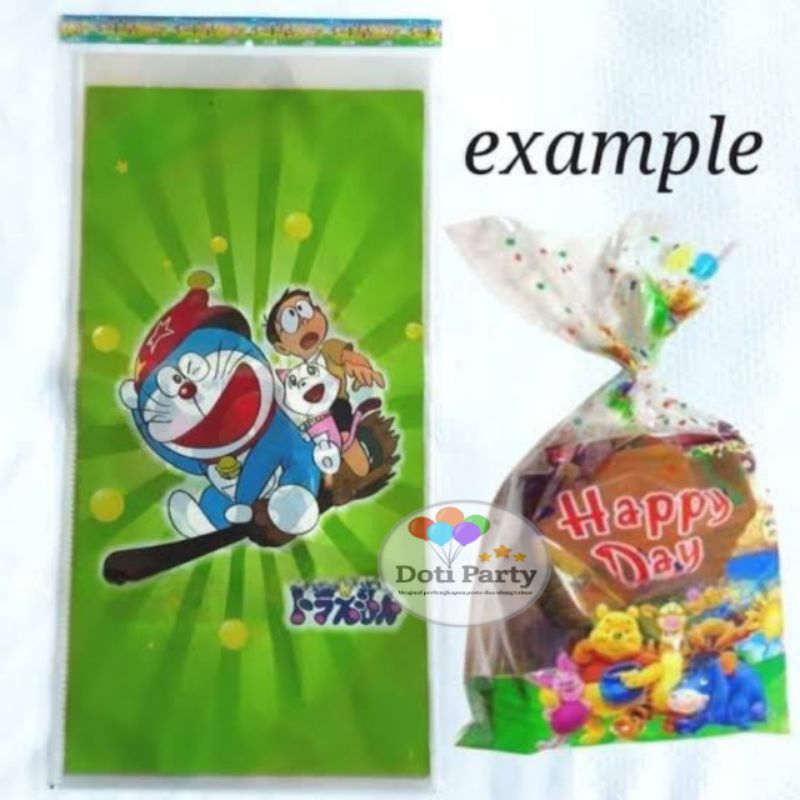 

Plastik Snack Ulang Tahun / Plastik Kado / Plastik Souvernir Doraemon