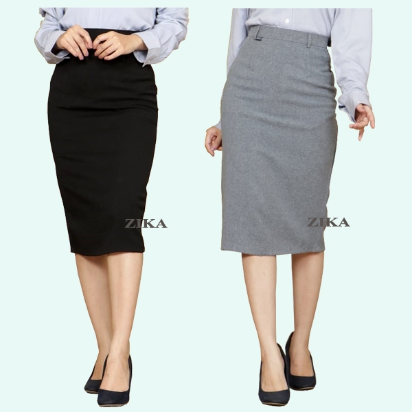 rok hitam kerja kantor pendek wanita dewasa jumbo androk span 78 guru mengajar sepan bahan tebal sel