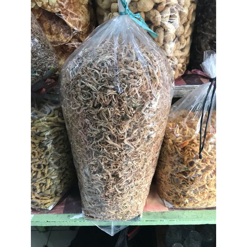 

Kerupuk Otot/Srawut/Serat Tripang Goreng 100 gram Khas Kenjeran Surabaya