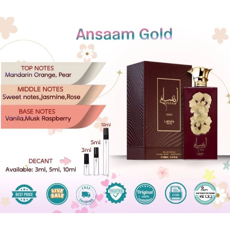 PARFUM ANSAAM GOLD ByLATTAFA