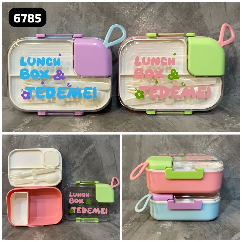 Lunch Box / kotak makan TEDEMEI Kotak makan Wadah Bekal Anak Kotak Makan Anak TEDEMEI LUNCH BOX TEDE