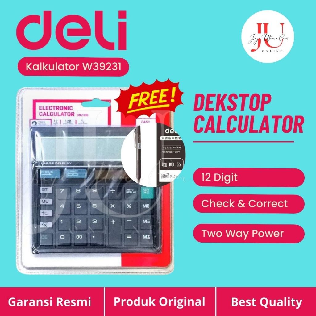 

Kalkulator DELI DLC 512 / W39231B Check & Correct Original