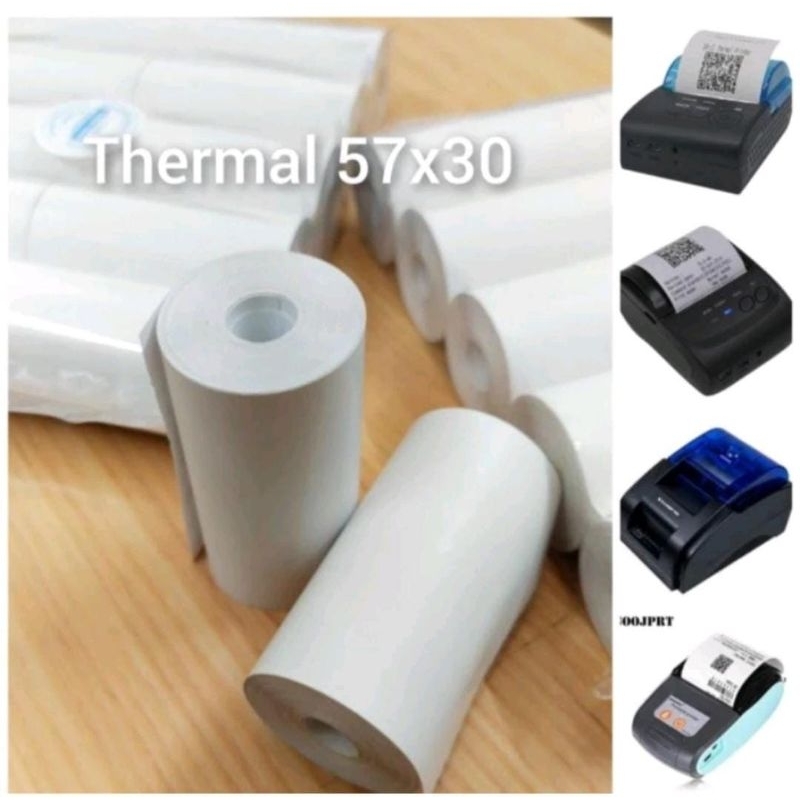 

⭐DIERS⭐Kertas Thermal 57x30 - Kertas Kasir EDC Printer Mini (HARGA UNTUK 1 GULUNG KERTAS)