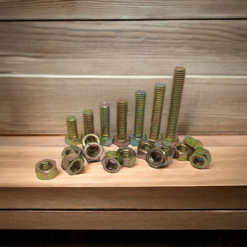 Mur Baut M8 Kuning (Kunci 12) 1.5cm - 7cm