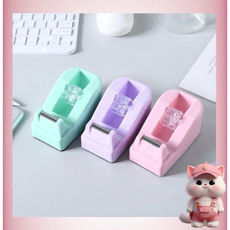 

N150 Tape Dispenser Isolasi Warna Pastel Cute / Dispenser Plaster Warna Macaron Estetik Aesthetic Imut kekinian