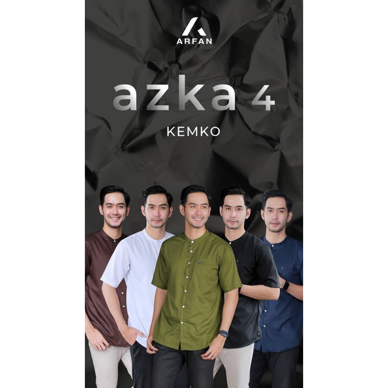 Azka Kemko By Afran Audina Kemeja Pria Lengan Pendek Kemeja Casual