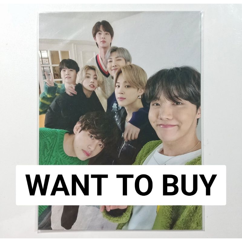 POSTCARD MINI POSTER GROUP GRUP OT7 OT 7 POB GIFT  BENEFIT WTB WANT TO BUY PC PHOTOCARD BTS LD BE DE