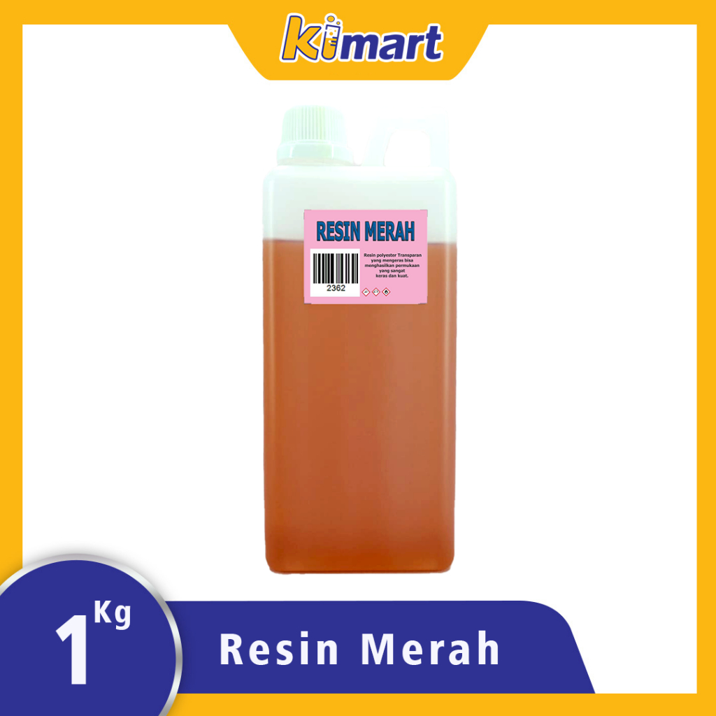 Resin Merah 1kg + katalis 100ml + katalis 50 ml