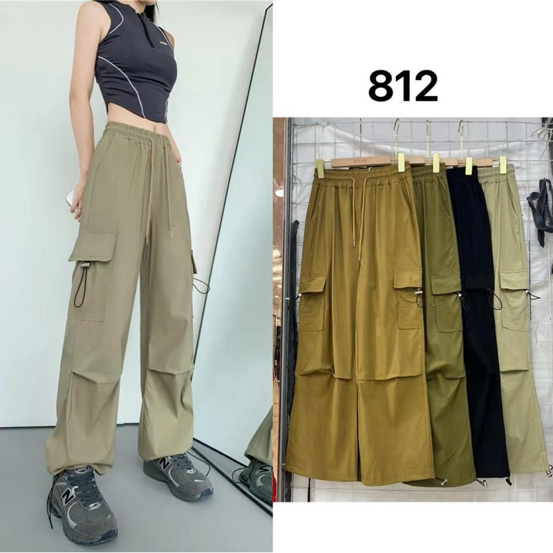 Celana cargo  import celana wanita kekinian import cargo