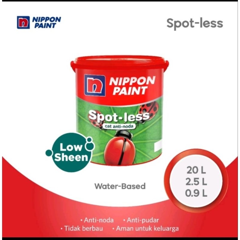 Nippon Paint-Cat Anti Noda-Spotless Tinting(2.5Ltr)-Cat Dinding Interior Anti Noda