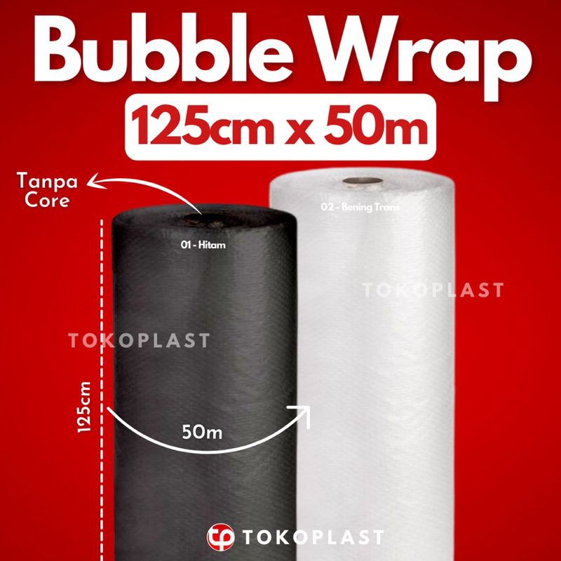 

Bubble Wrap Roll 125 x 50M HITAM 3KG Tanpa Core GRATIS ONGKIR Packing Online Shop Surabaya
