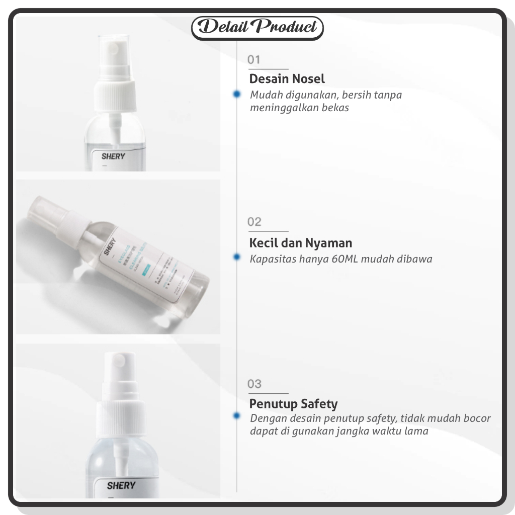 La Chapella - Cairan Pembersih Biasa Anti Fog Spray Lensa/Kacamata/hp/Kamera/Jam Tangan Cleaner Spray Termurah Free Lap P007 P010-3