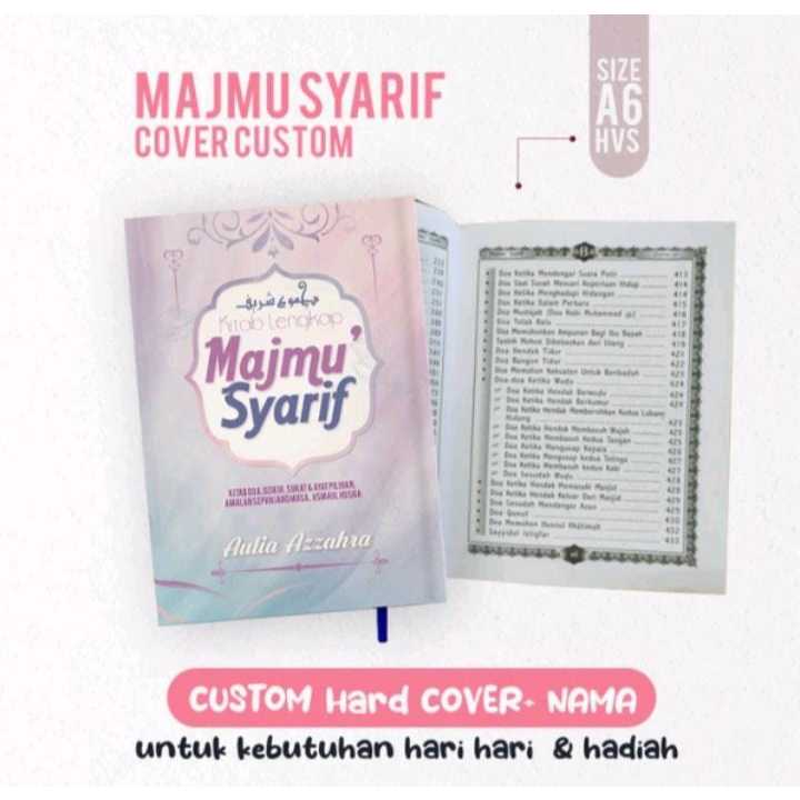 CUSTOM MAJMU SYARIF HARD COVER | MAJMU SYARIF AMALAN DOA | 100% ORIGINAL [BISA COD]