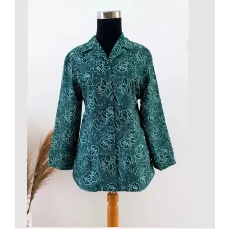 Seragam pkk terbaru / Baju pkk hijau tosca / Batik Pkk terbaru lapis guring halus
