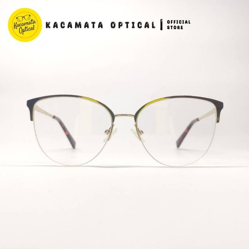 KACAMATA OPTICAL - Frame KMO2209 Half Frame Gold Besi Plastik