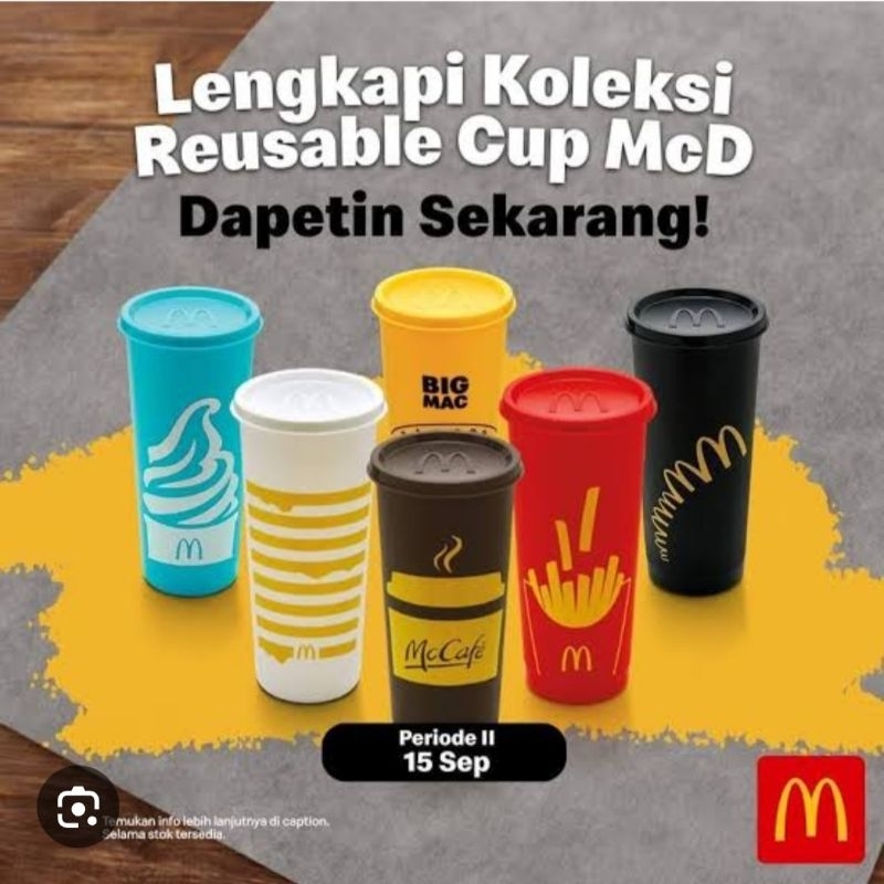 1 PAKET TUMBLER MCD (ISI 6 TUMBLER) SEGEL | TUMBLER MCD EDISI TAHUN 2020 | TUMBLER | LIMITED TUMBLER