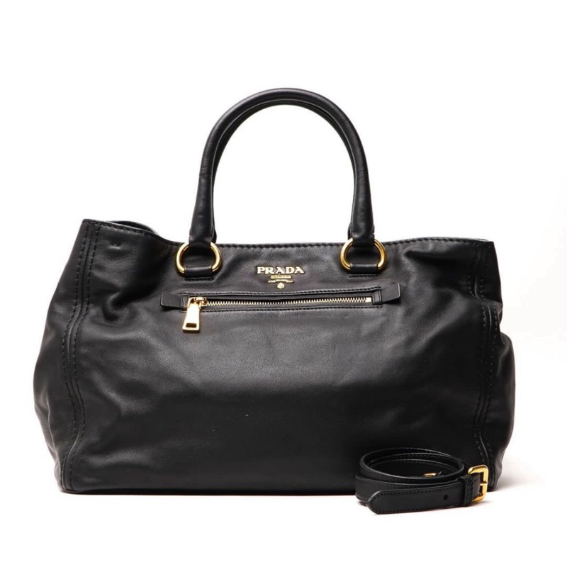 P bag black calfskin leather GHW