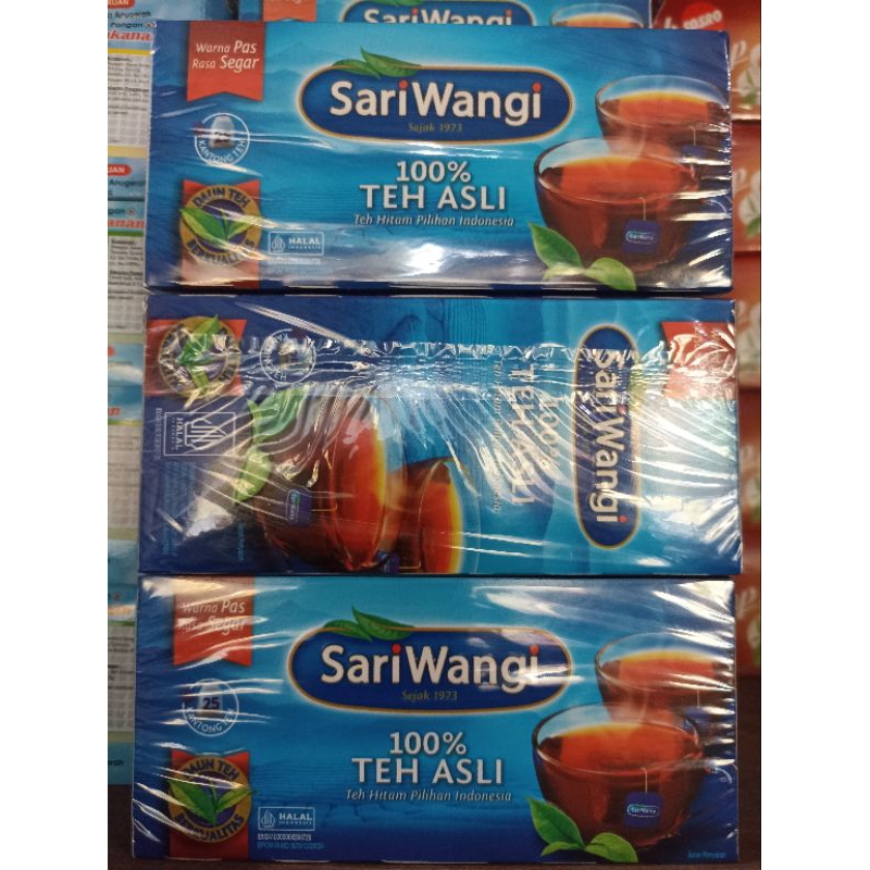

[Paket isi 5] Teh sariwangi kotak isi 25 kantong teh