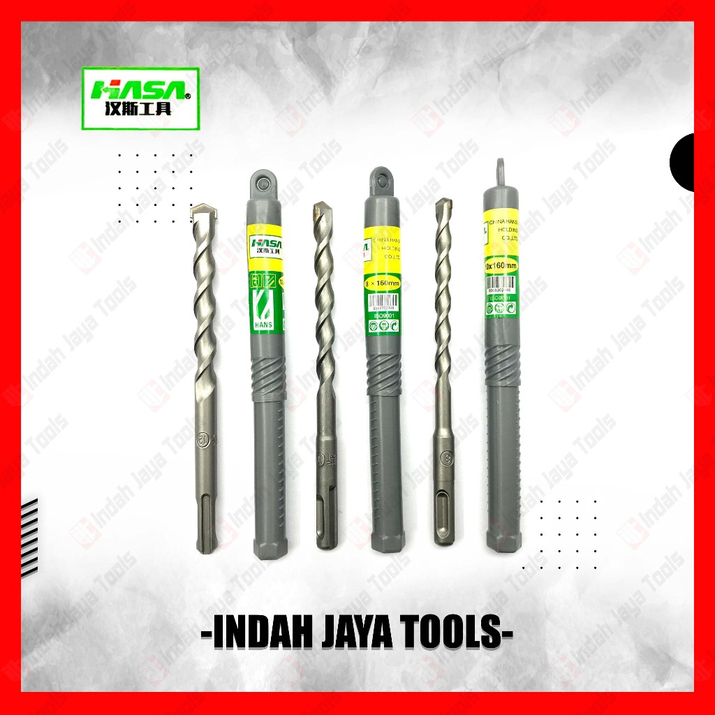 HASA SDS PLUS Mata Bor Beton 8 10 12 x 160 mm Panjang 16 cm Tembok Bit