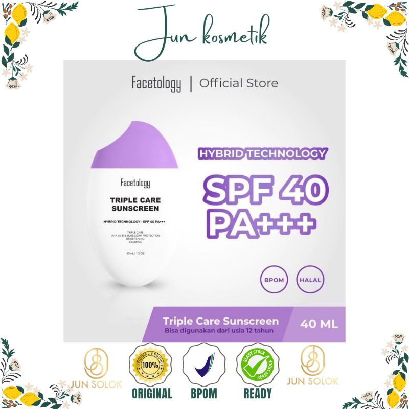 JUNKOSMETIK - FACETOLOGY SUNSCREEN | 100% ORIGINAL
