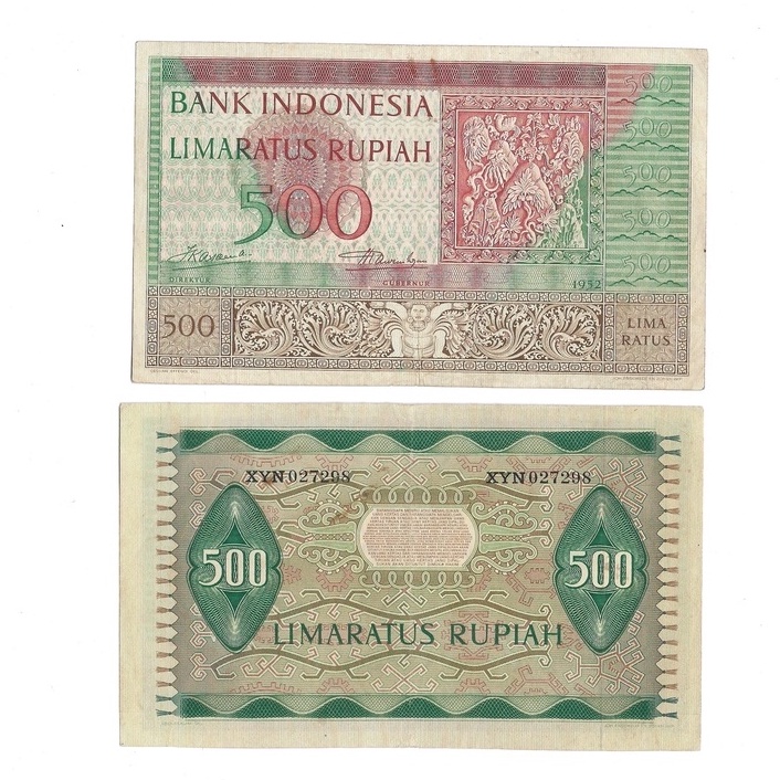 ART B55L Uang kuno Indonesia 5 Rupiah 1952 Seri Kebudayaan