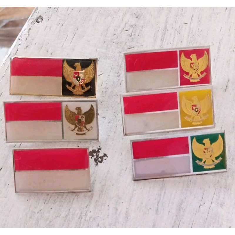 Bros MPG Pin Garuda Merah Putih Pin Peci Paskibra Logam Fiber Bijian