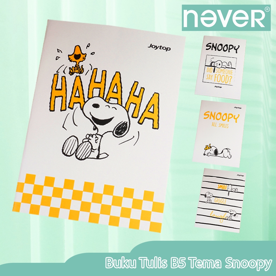 

Never - Buku Tulis B5 Karakter Snoopy / Buku Tulis Bergaris B5 Karakter / Buku Catatan