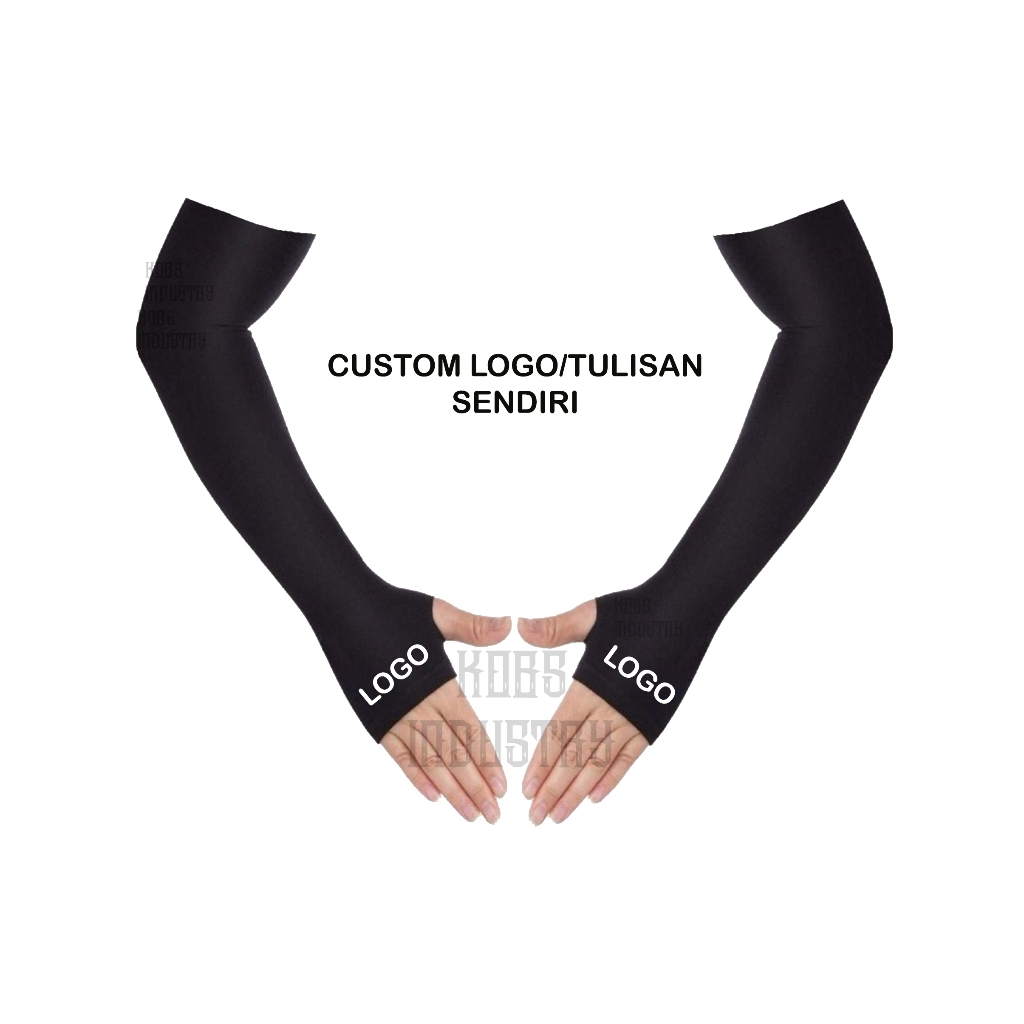 Manset  Tangan Lengan Panjang Sambungan hijab muslimah Fashion olahraga Outdoor Lubang Jempol Custom