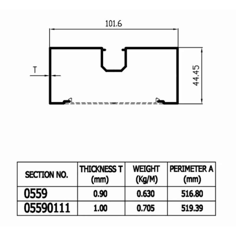 Aluminium Dacon Kusen 4" 0559 Kusen M Polos Aluminium Batangan