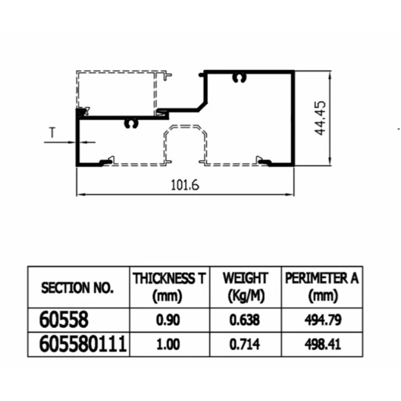 Aluminium Dacon Kusen 4" 60558 Kusen Z Sekrup Aluminium Batangan