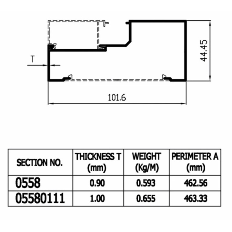 Aluminium Dacon Kusen 4" 0558 Kusen Z Polos Aluminium Batangan