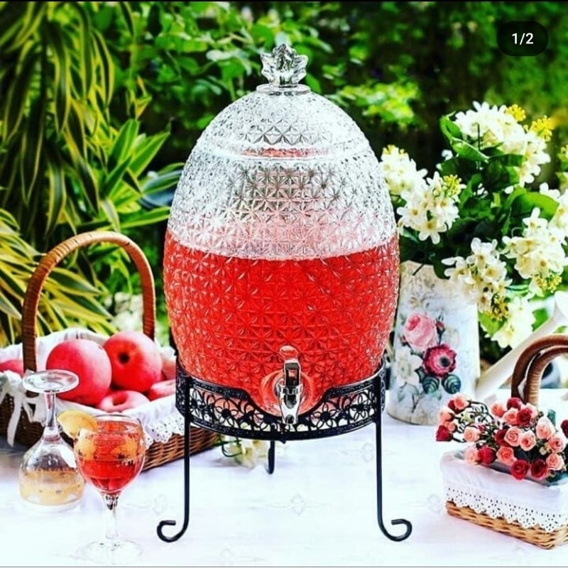 Vicenza Dispenser Minuman Kaca 10 Liter /Dispenser Minuman Kaca Nanas