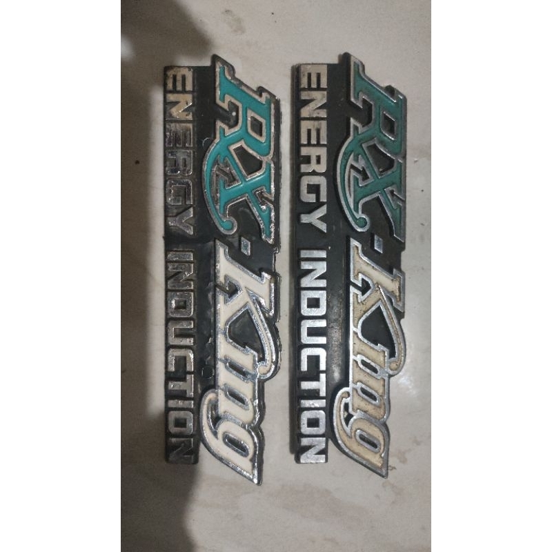 emblem logo kanan kiri box aki RX KING 1997 fullset