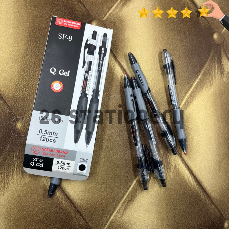 

Pulpen safari brand SF-9 Qgel /pen gel hitam
