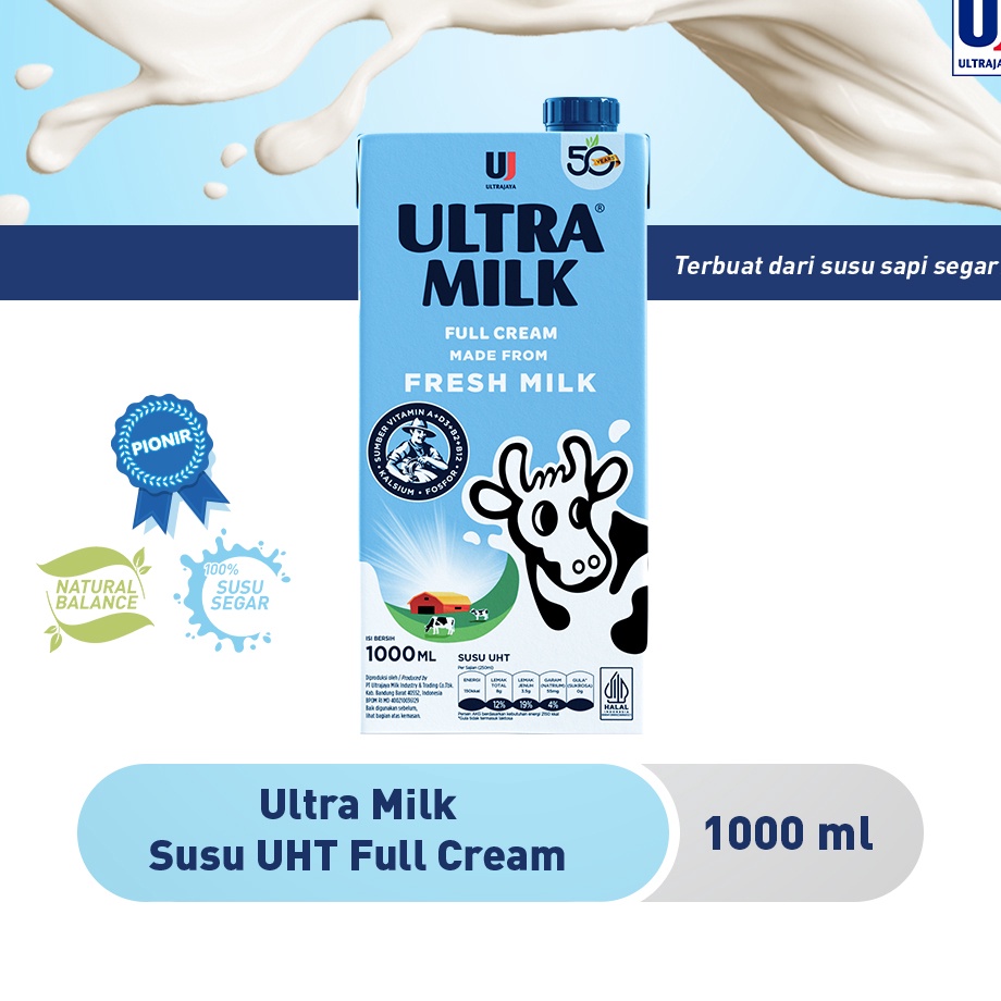 

Grab It Fast Ultra Milk Susu UHT Full Cream 1L
