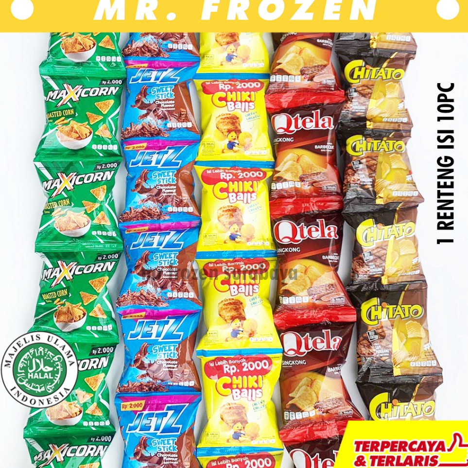 

Sale Oke SNACK RENCENG SIMBA NABATI ROOLS CHITATO CHIKI BALLS POTABEE TARO JETZ SMAX REGAL MISTER RENCENG ISI 1