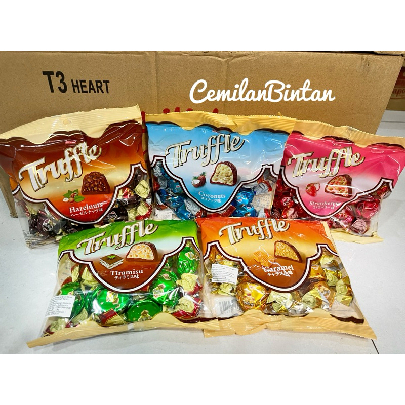 

Cemilanbintan ( ELVAN TRUFFLE coklat 115gram ) Caramel.Hazelnut.Coconut