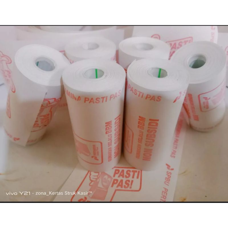 

kertas struk thermal logo pastipas ( spbu) 58x30mm full