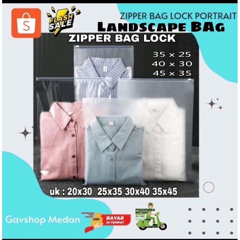 Zipper Bag Lock Plastik Zipper Landscape Bag Zipper Baju Portrait Bag