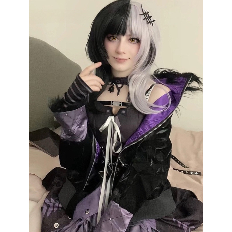 【Lolicos】Ready Hololive EN Vtuber Shiori Novella Cosplay Costume Fullset Wig Dress Gothic